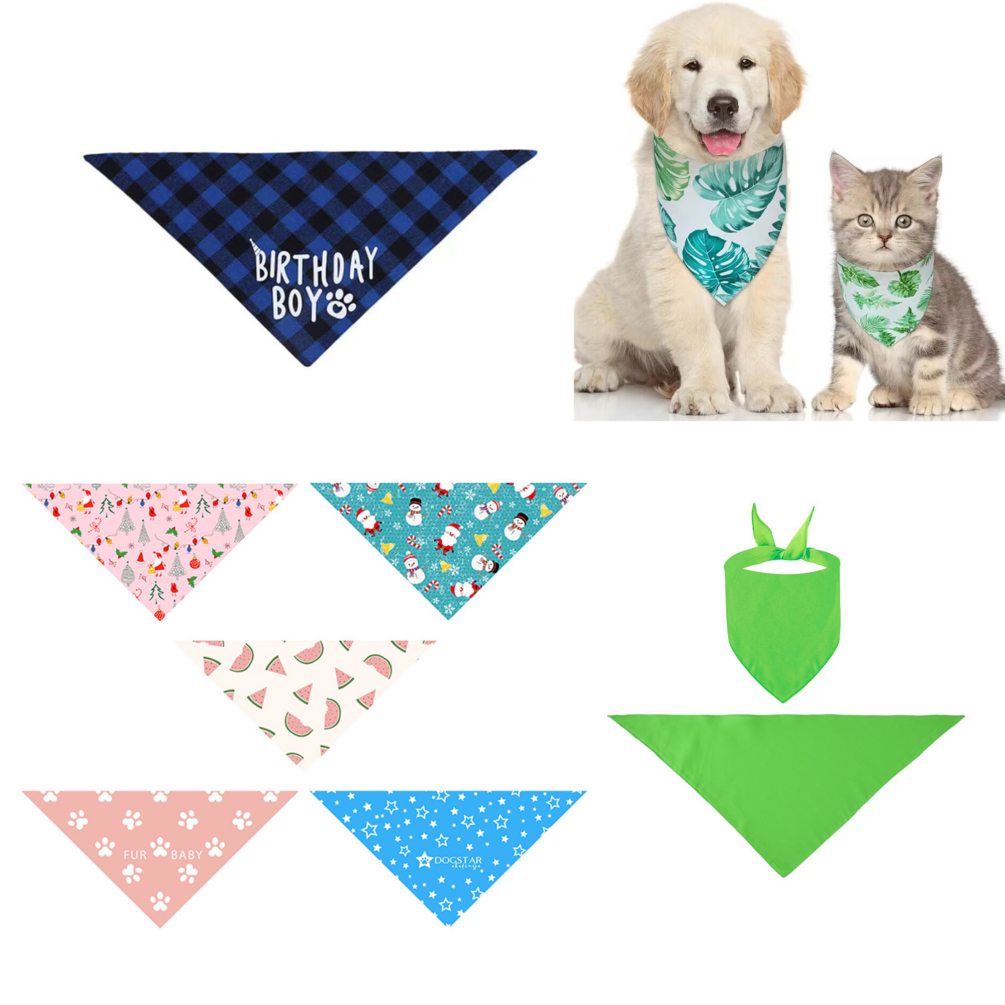 Printed Pet Headband Custom Bib 3