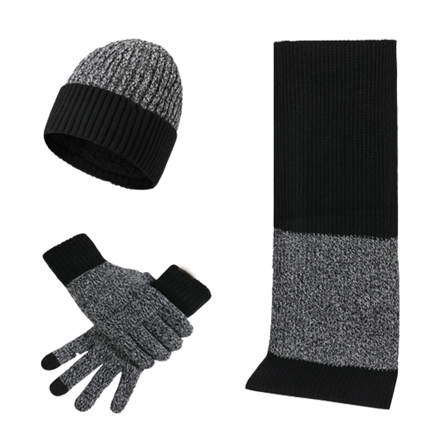 Two-Tone Unisex Knitted Winter Set 6
