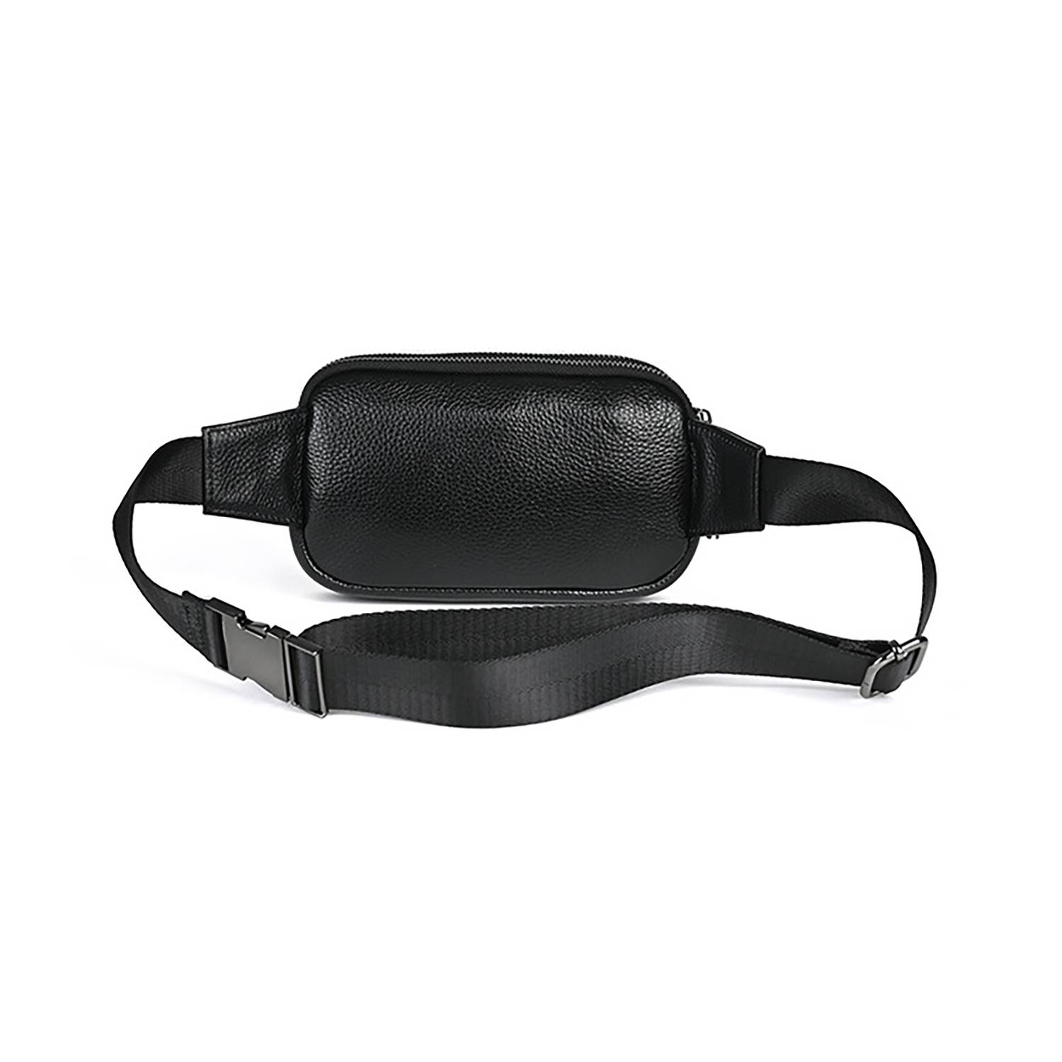 Men'S Genuine Leather Adjustable Waist Bag 4