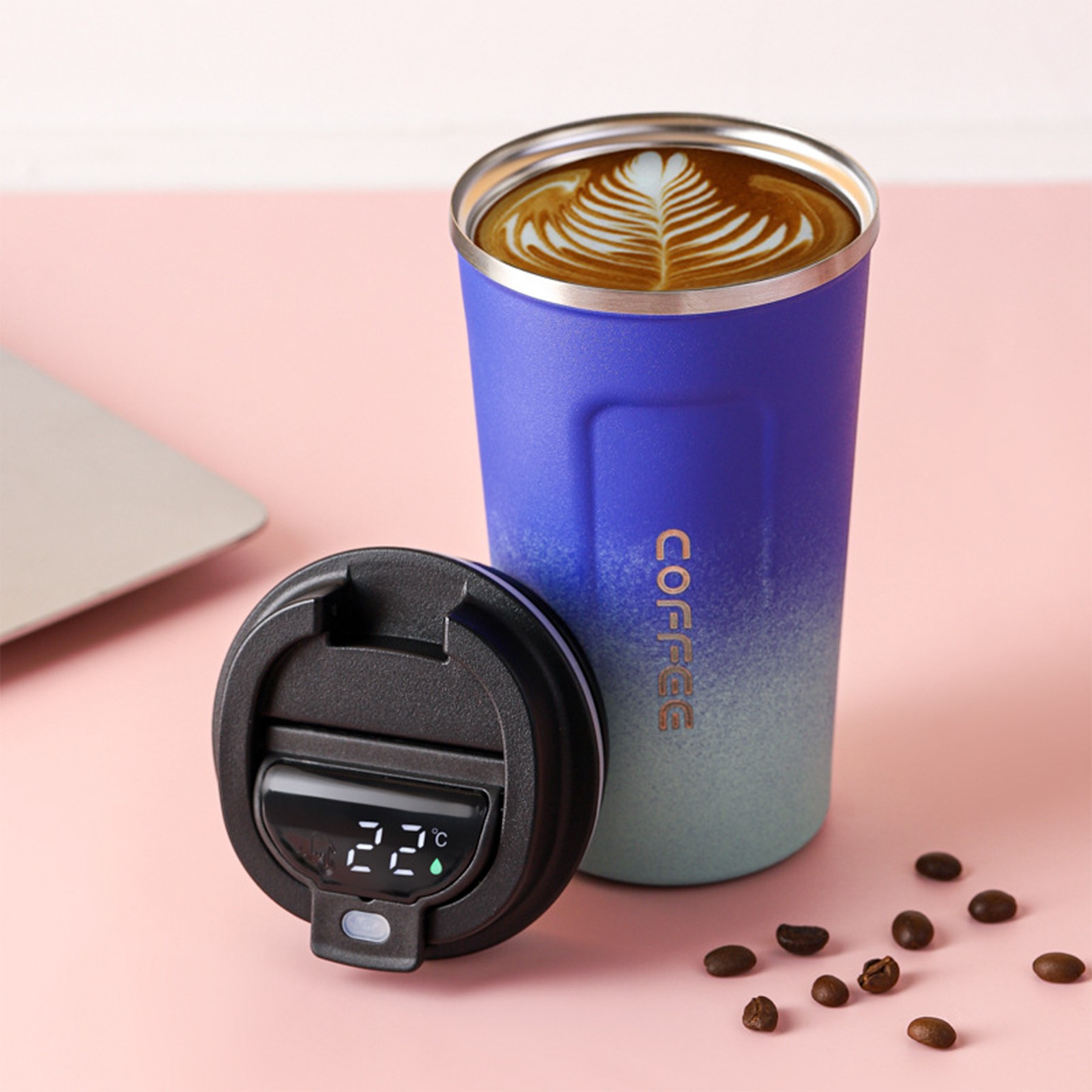 12Oz Gradient Colors Smart Coffee Tumbler 5