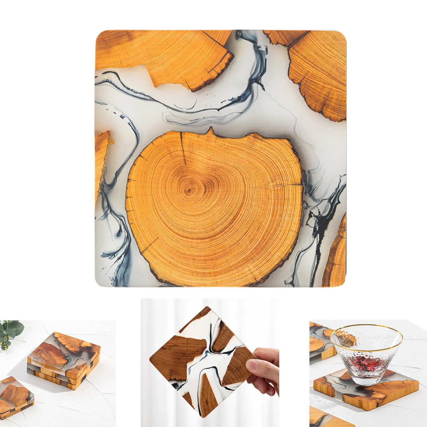 Solid Wooden Coasters(M) 5