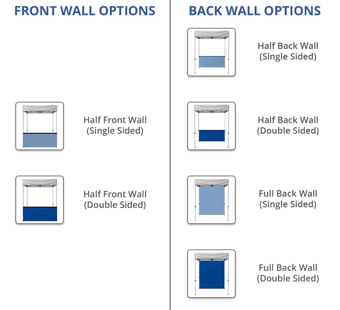 Premium 6 Ft Aluminum Tent, Full Back + Partial Side Walls 2