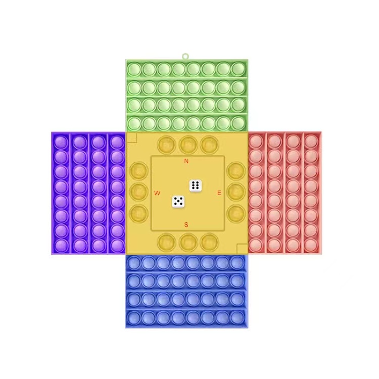 Big Size Pop Fidget Toy 4 Players Pop Chess Board Game 4