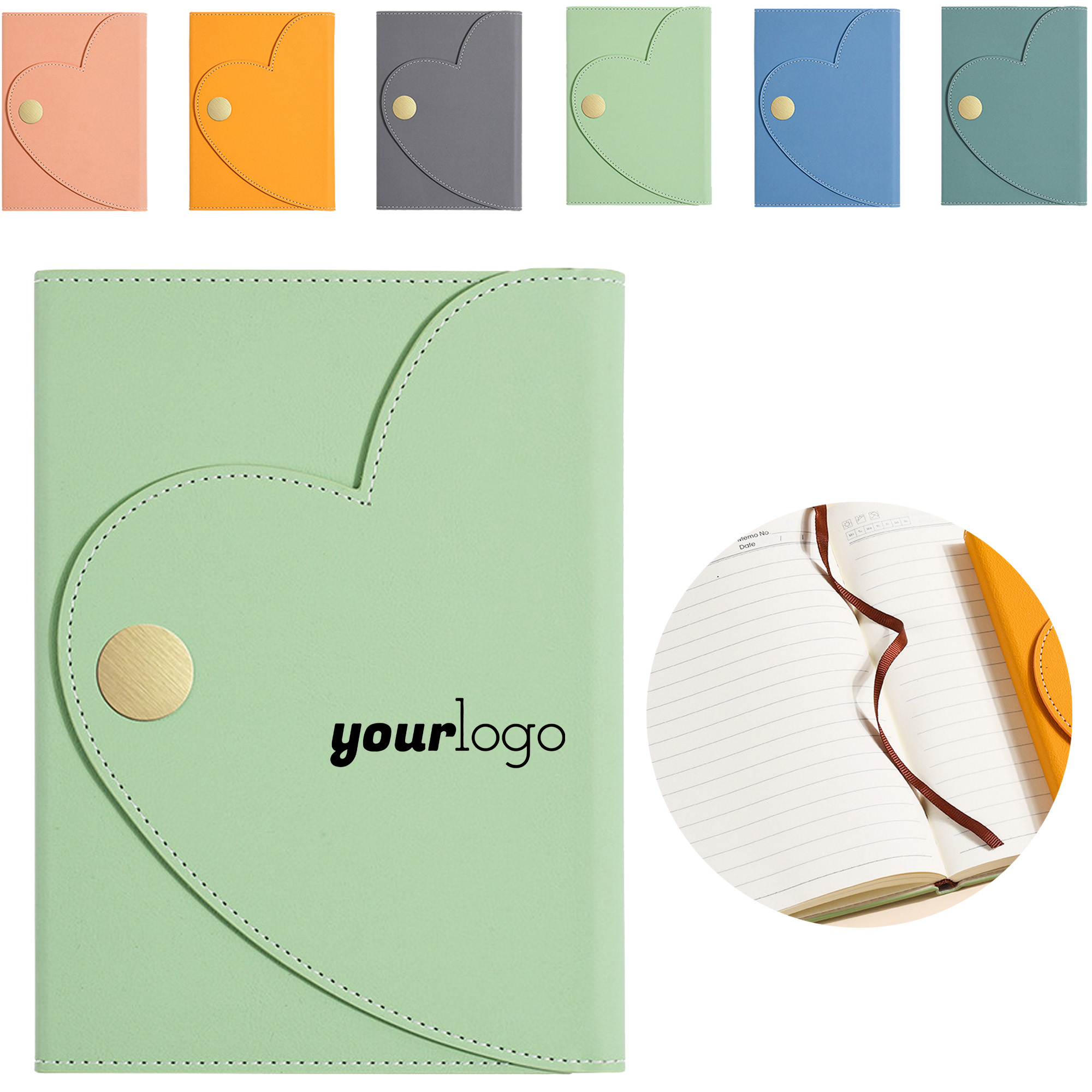 Heart - Design Leather Notebook 5
