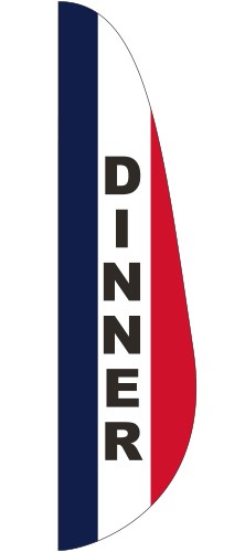 "DINNER" 3' x 12' Message Feather Flag 1