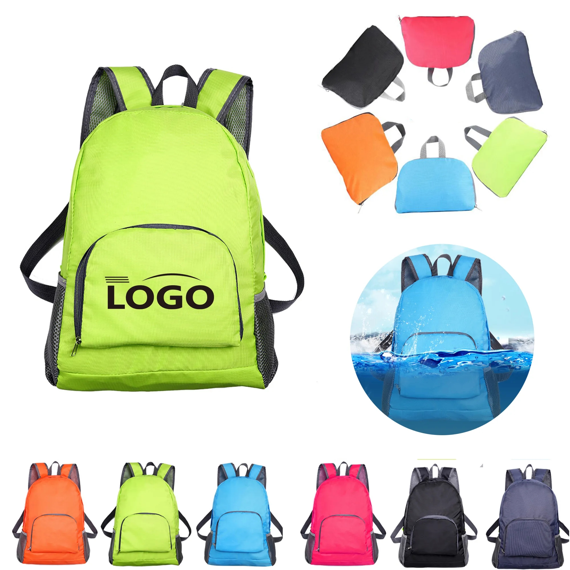 MOQ20PCS Travel Outdoor Folding Backpack Sports Bag 3