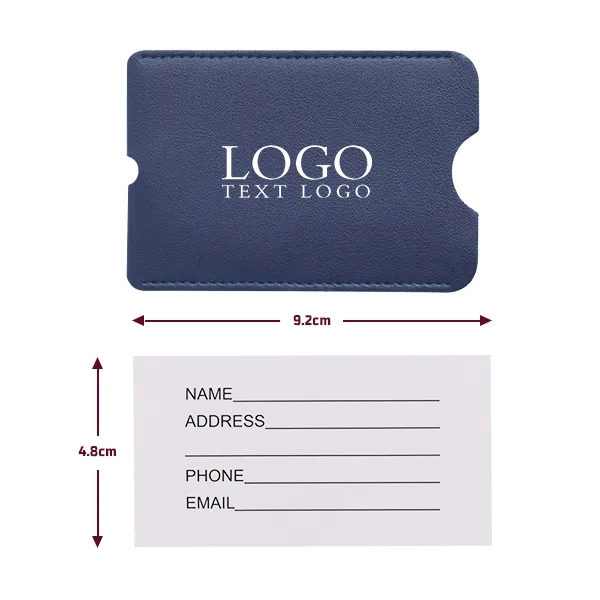 Vegan Leather Luggage Tag with Loop Strap 8