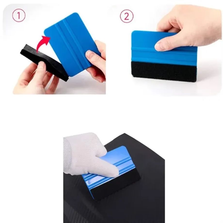 Hand Applicator Squeegee Tool with Felt Edge 2