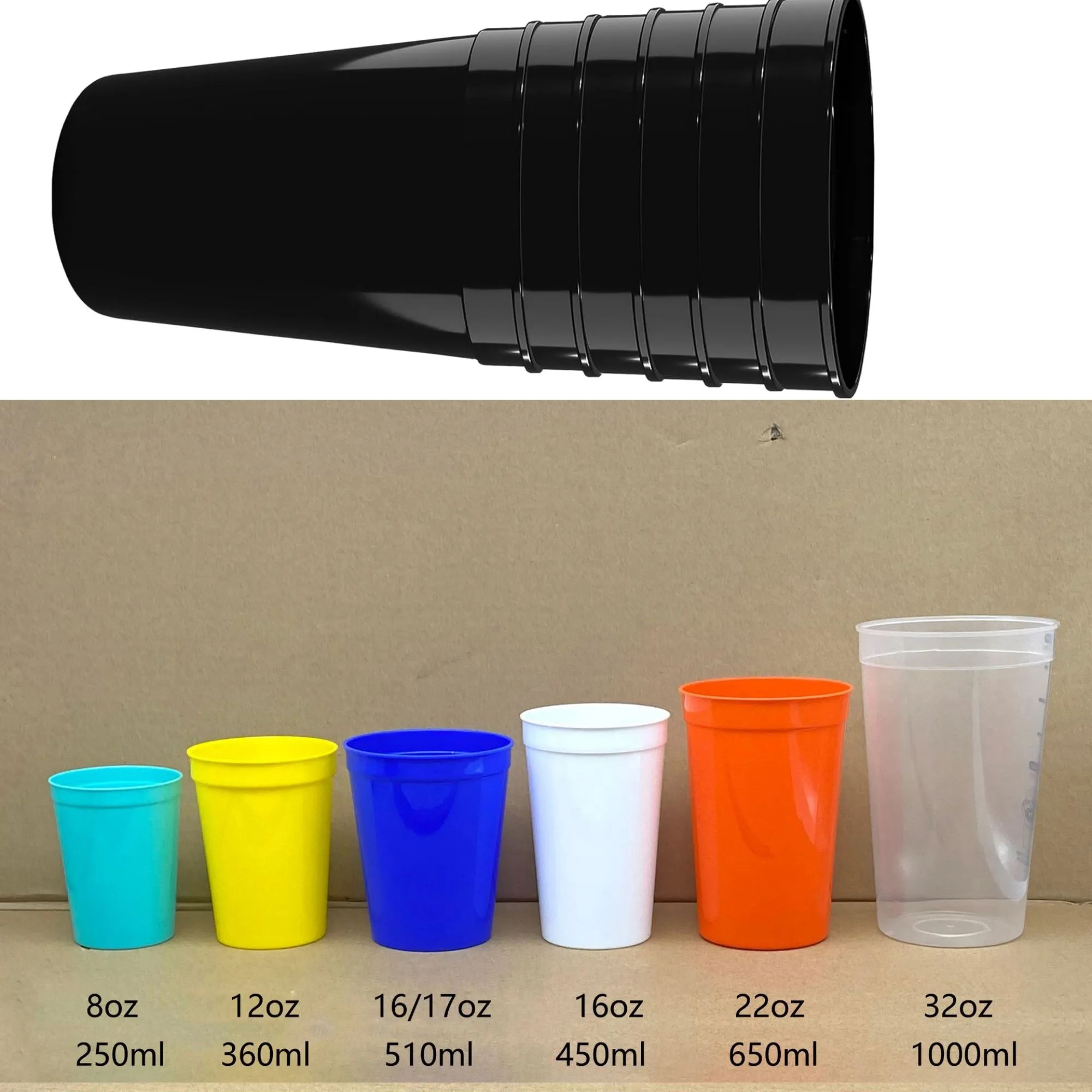 16 oz Plastic Stadium Cups 3