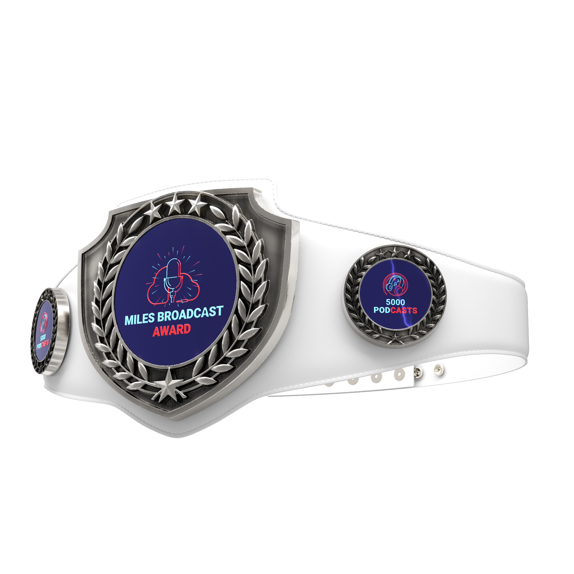 Express Vibraprint® Antique Silver Champion Award Shield Belt