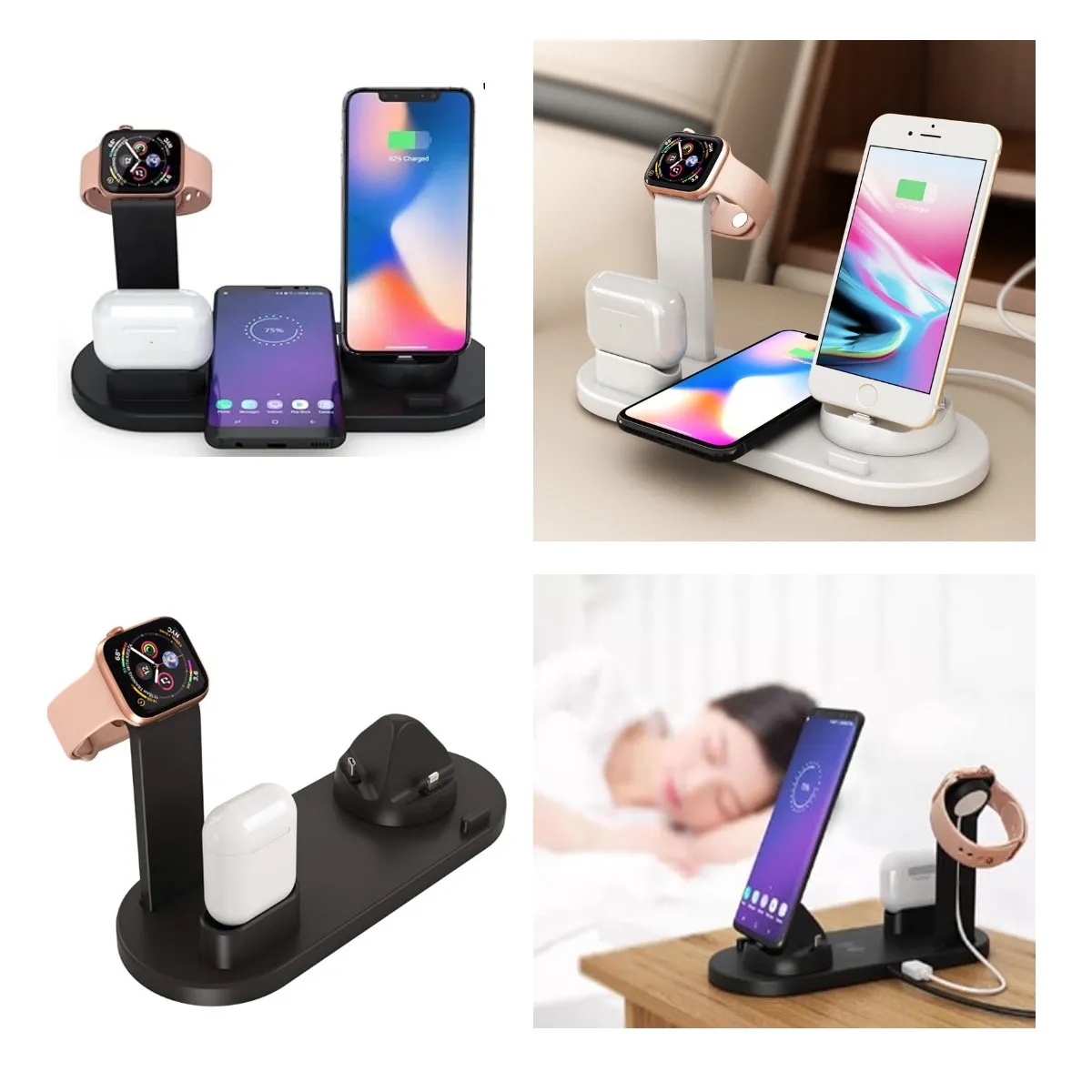 3-In-1 Universal Compatibility Fast Wireless Charger Stand 4