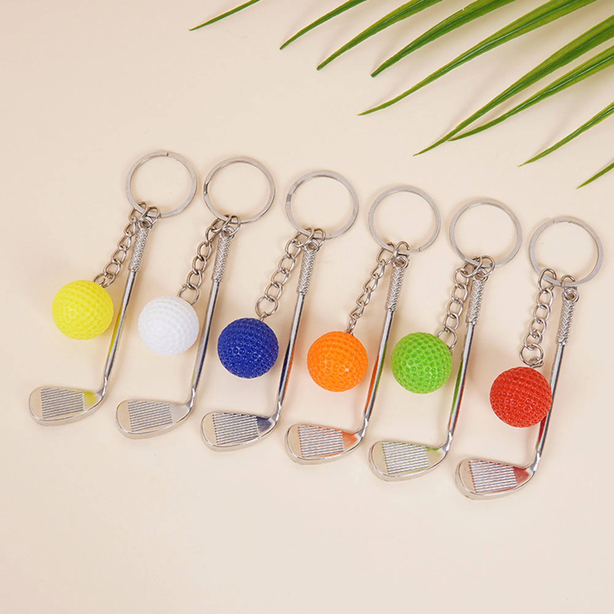 Mini Golf Ball Pole Pendant Keychain 8