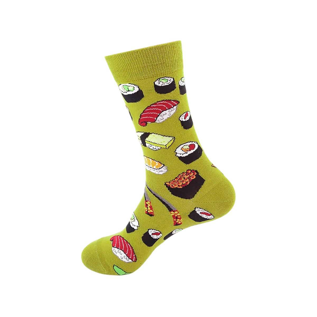Cotton Crew Socks with Jacquard Pattern 2