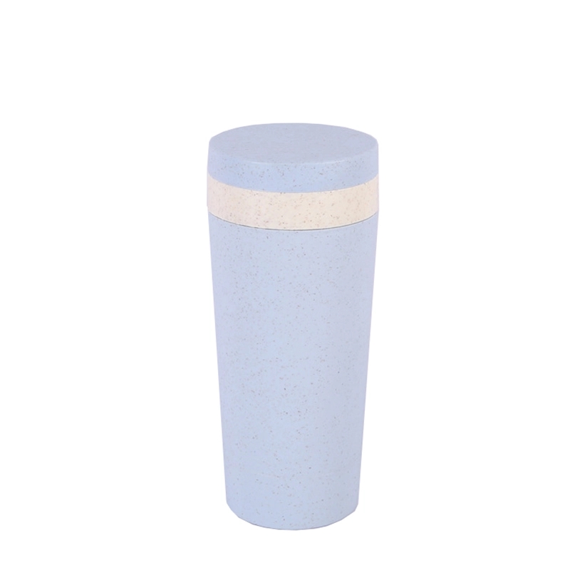 Double Wheat Straw Cup With Lid 2
