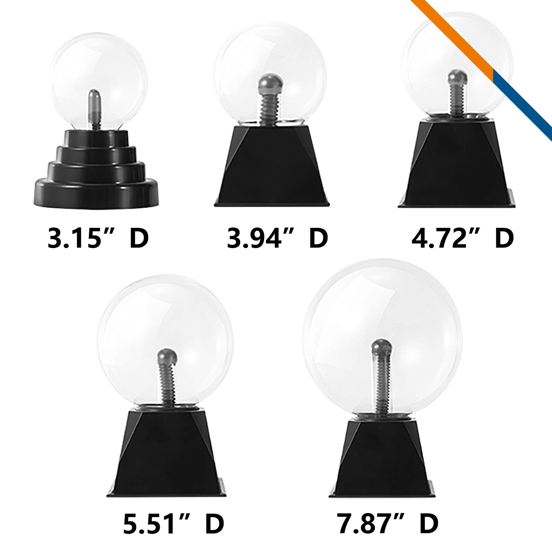 LumiFun Touch Sensitive Plasma Ball Night Light 3