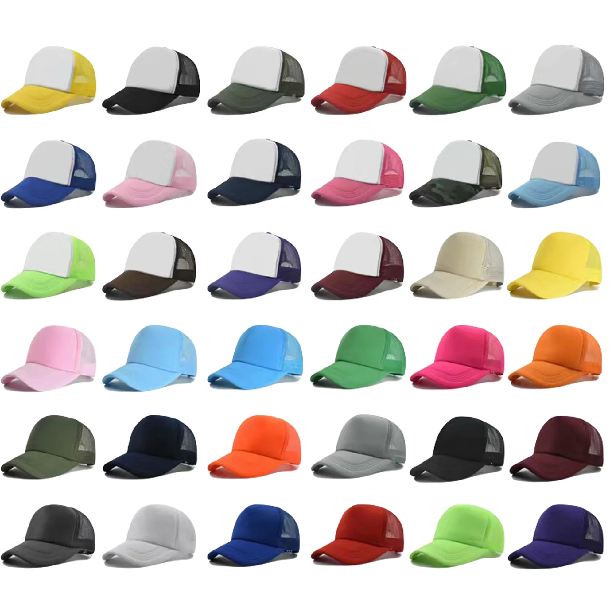 Unisex Mesh Baseball Cap Two Tone Polyester Trucker Hat 2