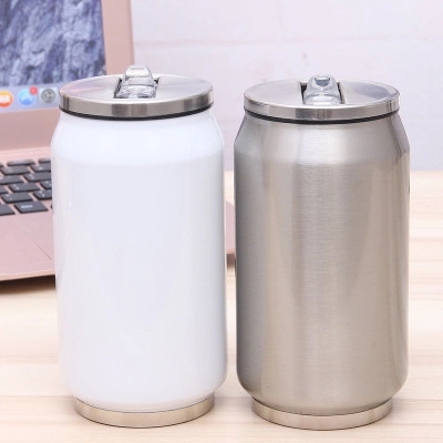 12oz Insulated Fliptop Can-Shaped Water Bottle-Full color 2