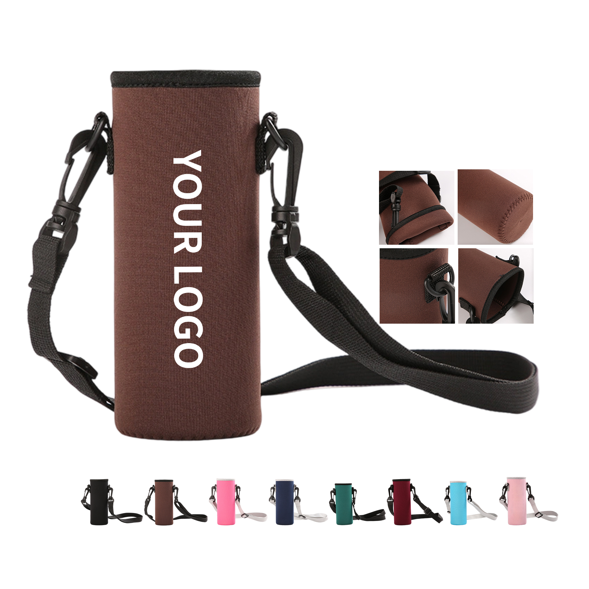 Polyester Insulated Shoulder Carrier For 18 Ounce Bottle 7.3" By 2.6" 4