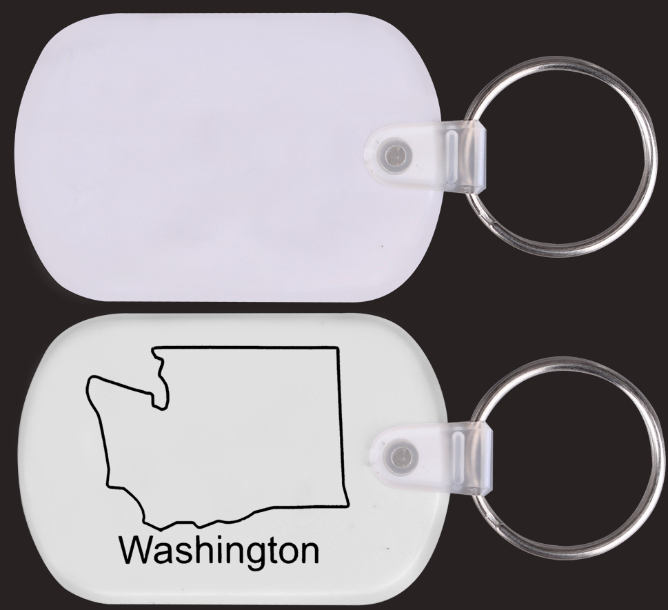 Washington Map PVC Key Holder 2