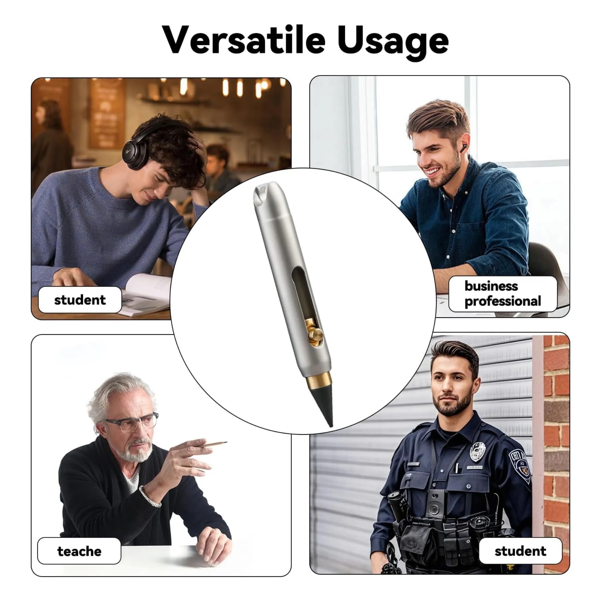 Titanium Alloy Sharpening Erasable And Tip Portable Pen 3