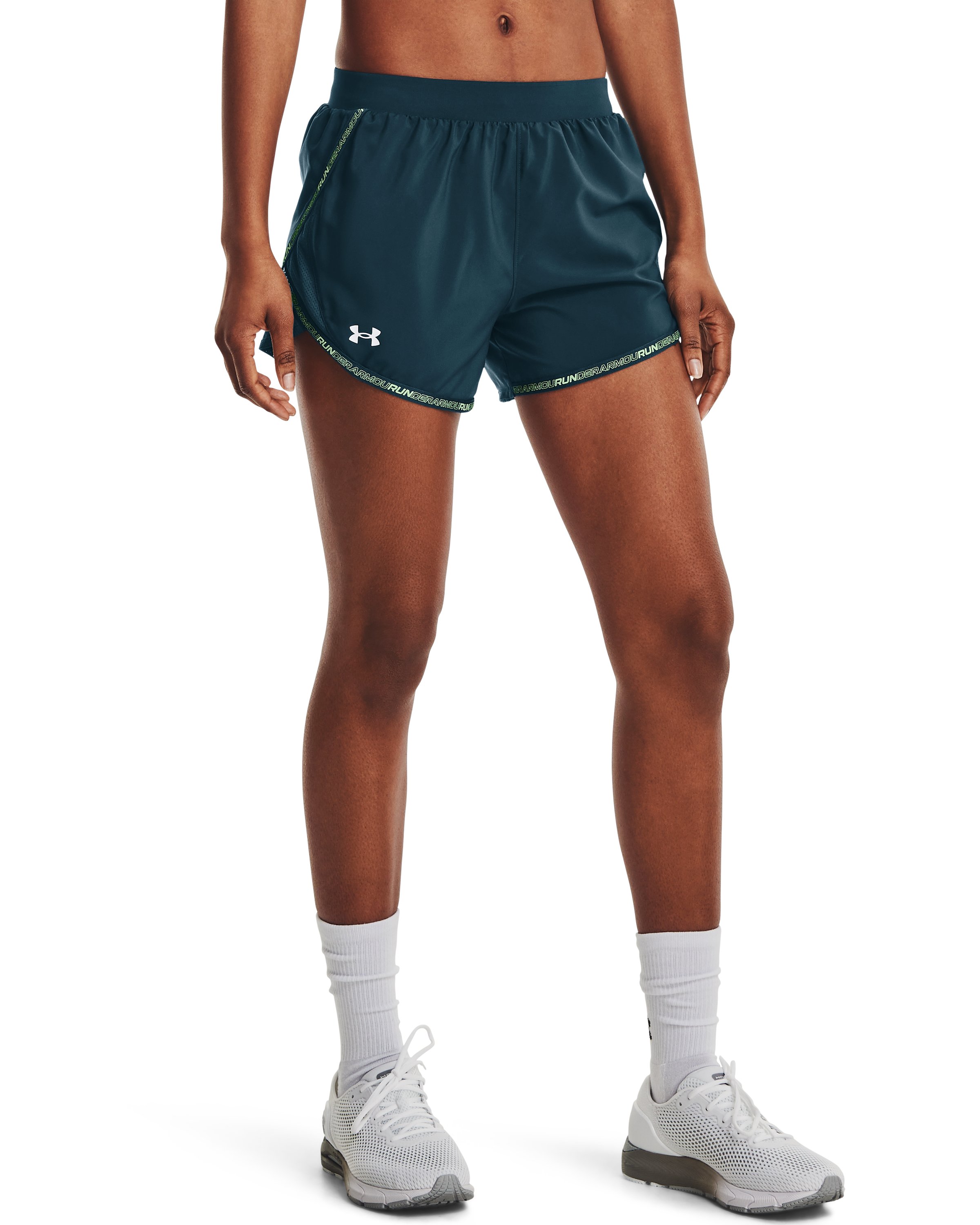Women's UA Fly-By 2.0 Brand Shorts  1