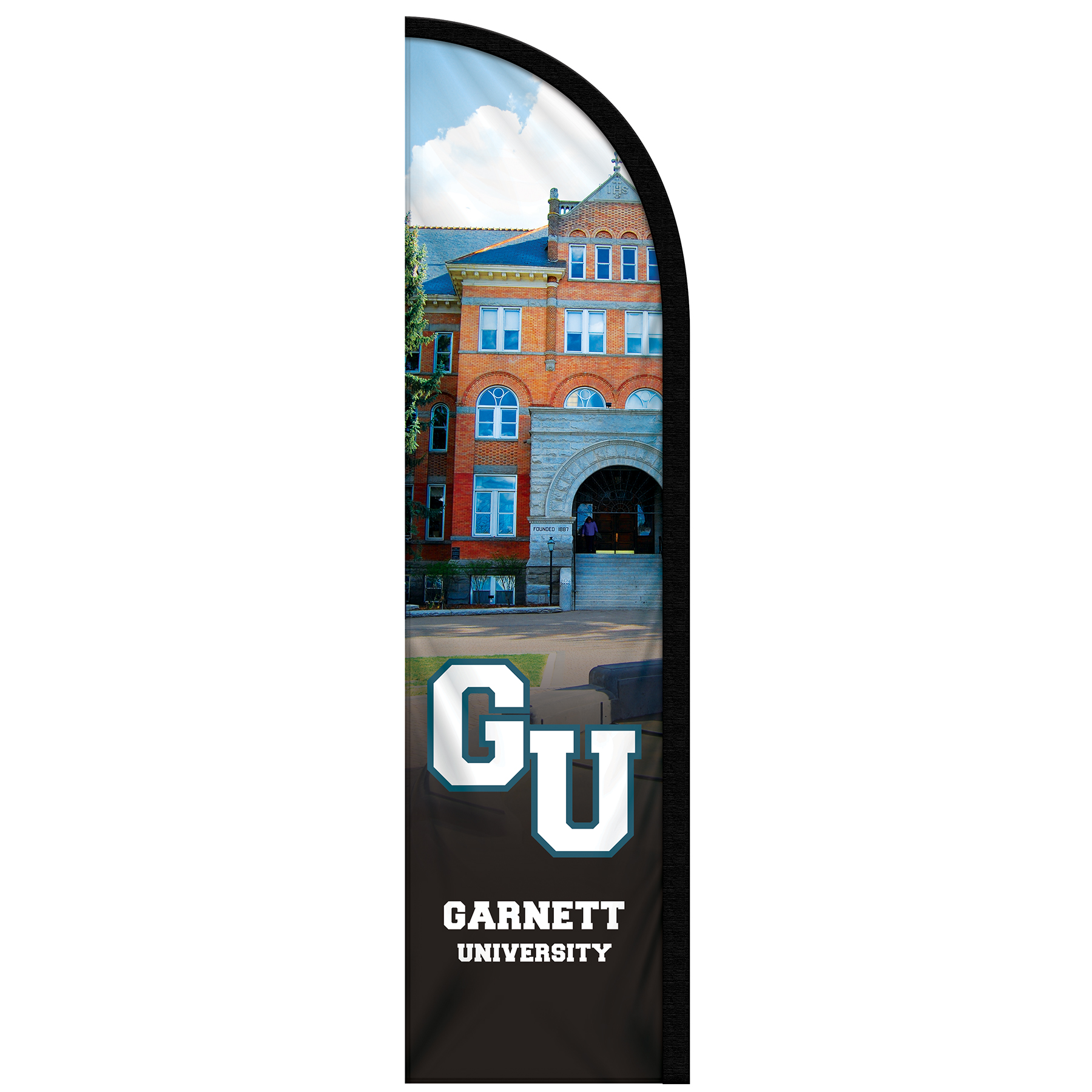 8' Double Sided Custom Portable Half Drop Banners 2