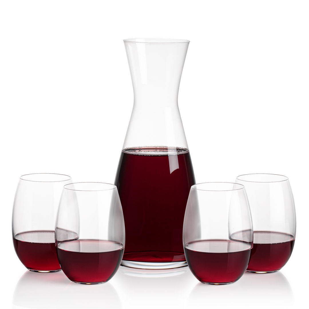 Portofino Carafe & Carlita Stemless Wine 2