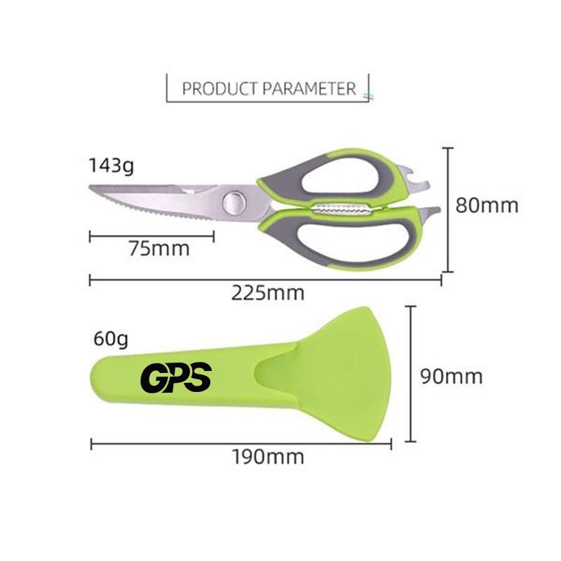 9 " Detachable Multi-Function Stainless Steel Kitchen Scissors 3
