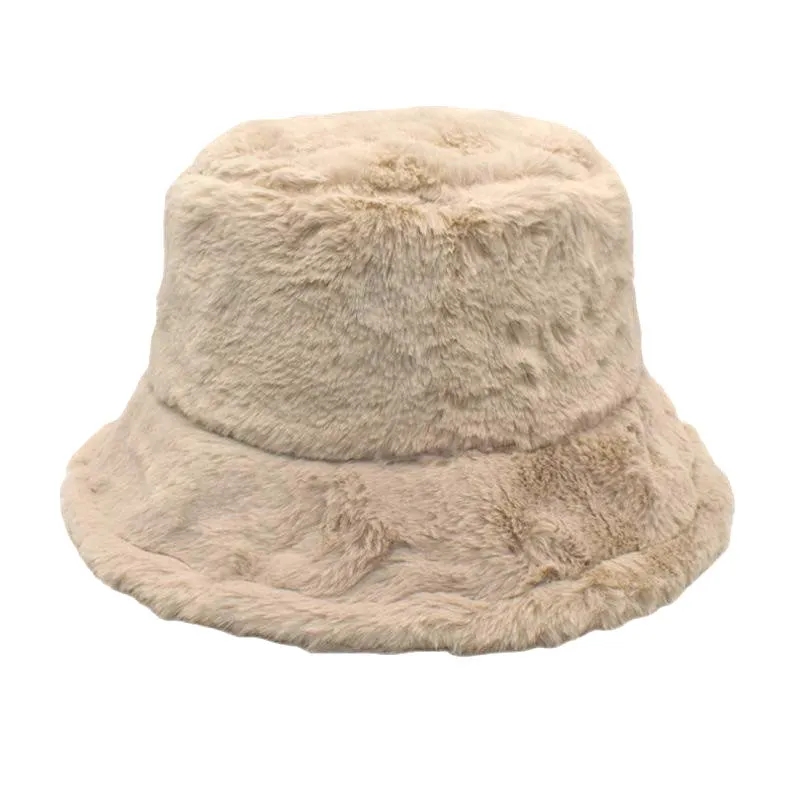 Winter Warm Fuzzy Bucket Hats for Women 11