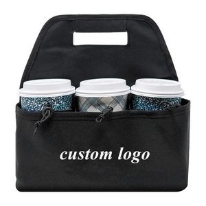 Reusable Coffee Cup Holder - 6 Cup Collapsible Tote Bag 1
