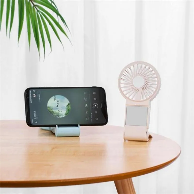 Mini Slim Fan With Makeup Mirror 7