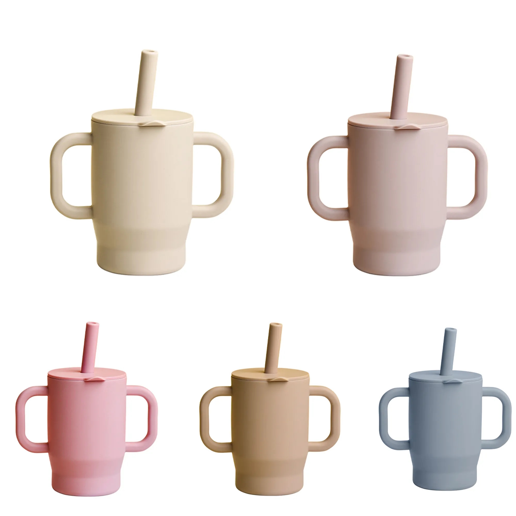 6oz Silicone Baby Straw Cup 6