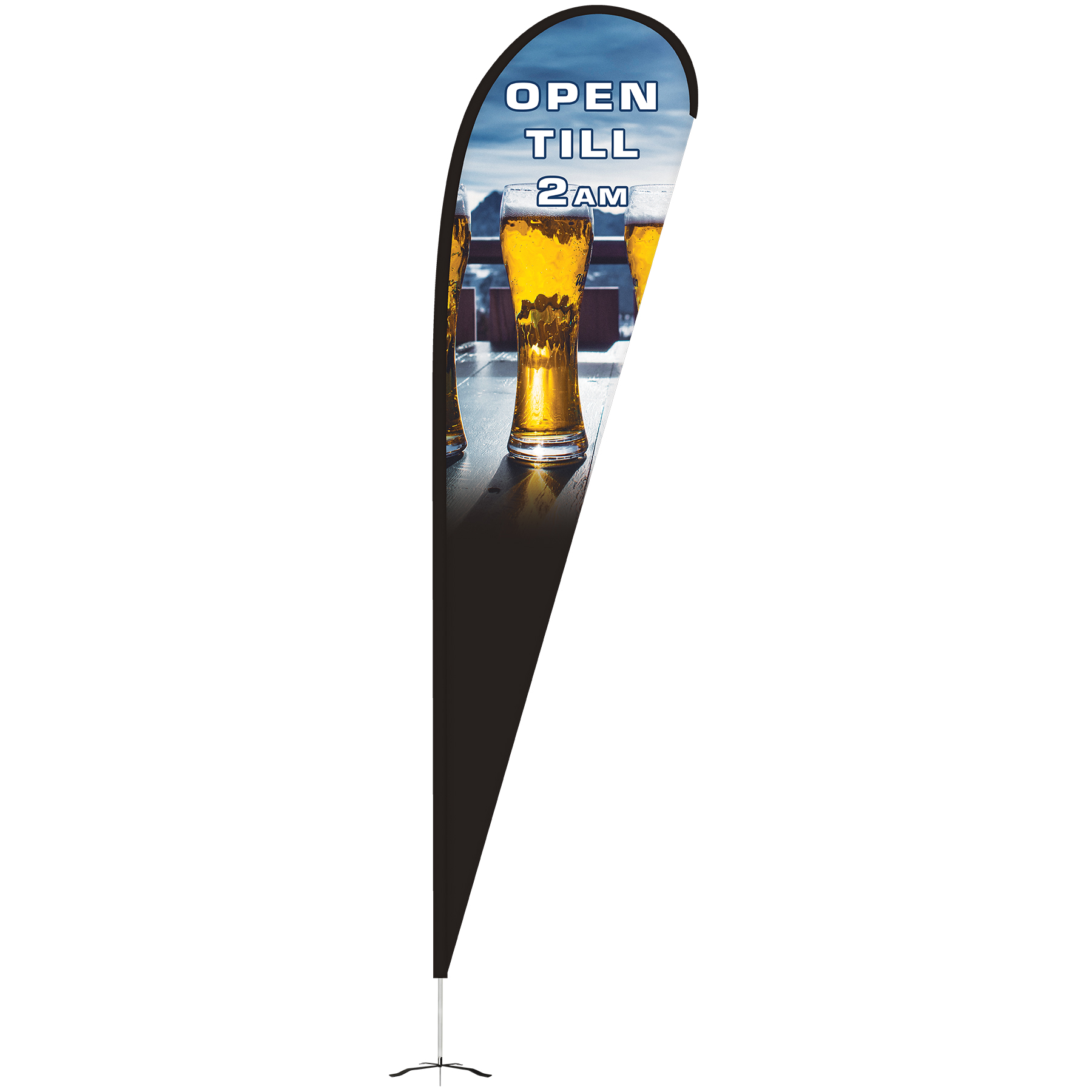 15' Double Sided Teardrop Banner w/ Premium Hardware & Cross Base 18