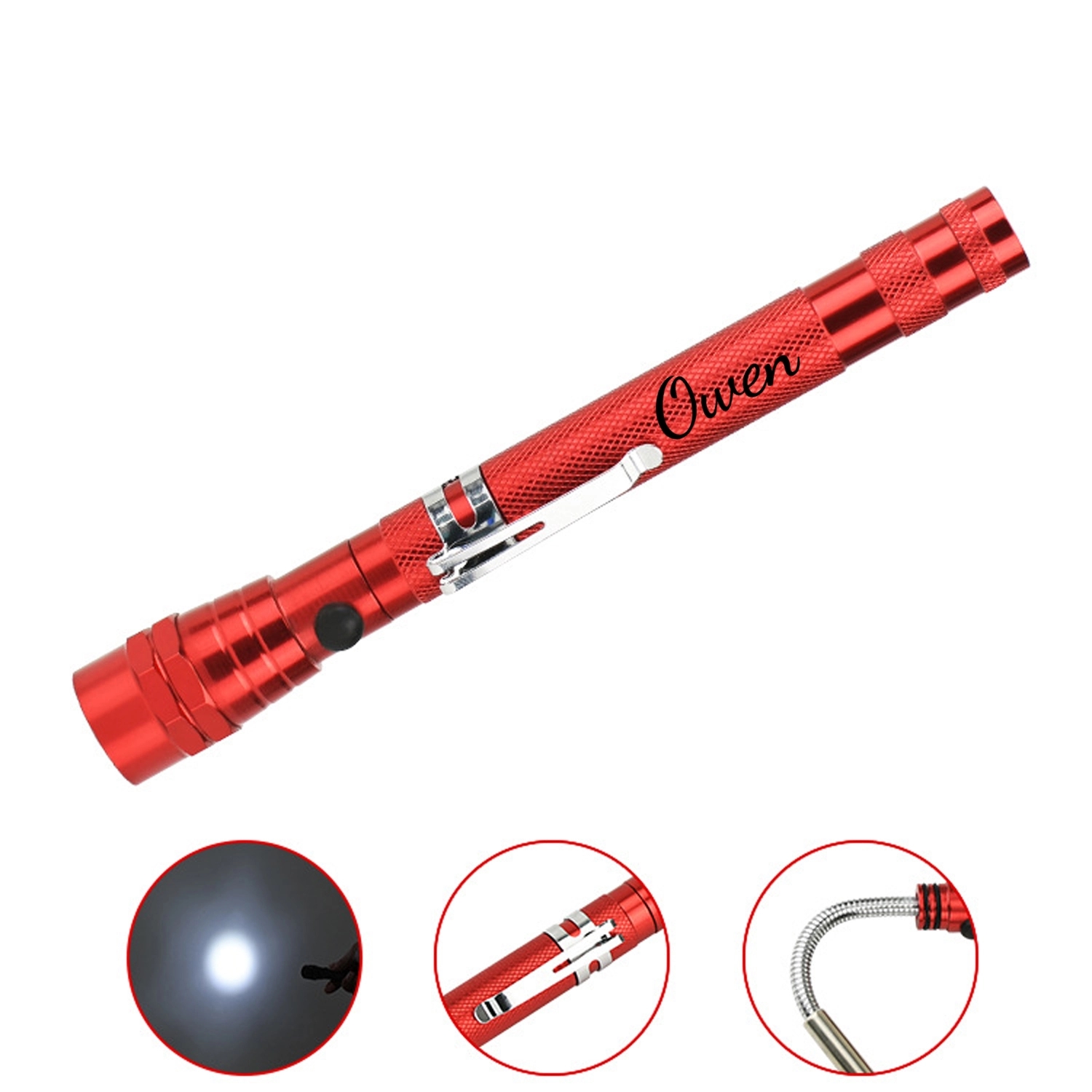 Retractable Pen-Clip Flashlight 2