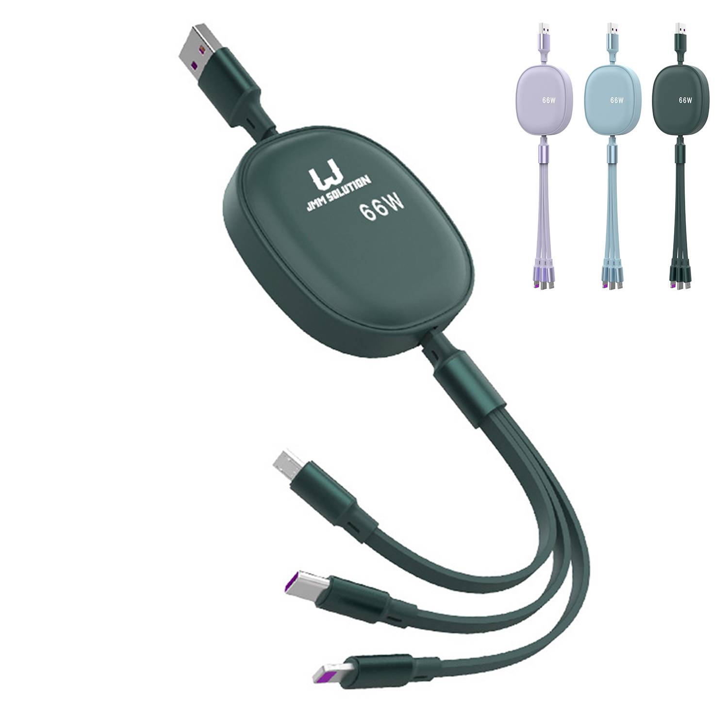 3 in 1 Multifunction Portable USB Lightning Charging Cable 8