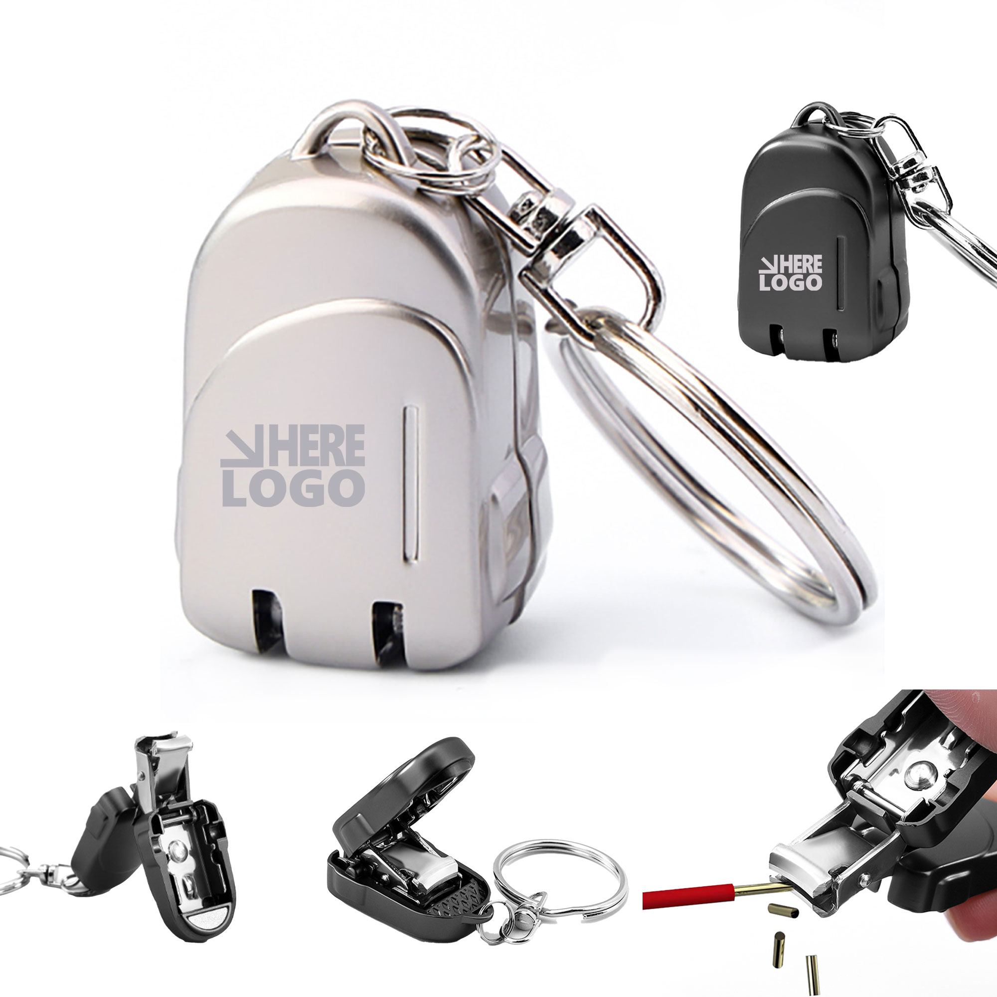 MOQ 20 Nail Clipper Keychain Metal 2