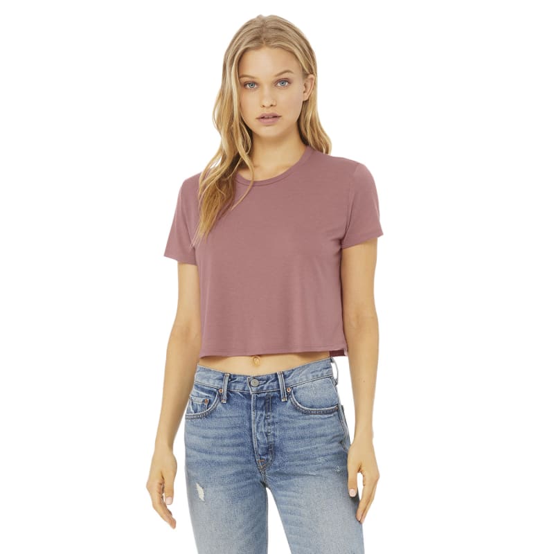 Bella + Canvas Ladies' Flowy Cropped T-Shirt 11