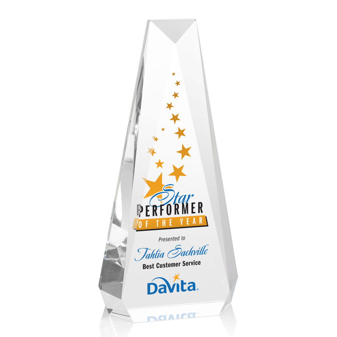 Carmel VividPrint™ Award - Clear, custom award with logo imprint 5