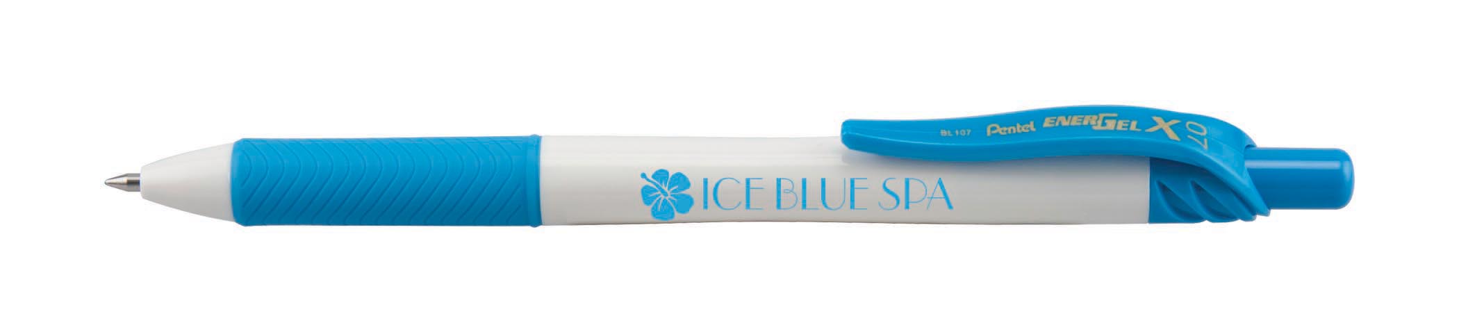 EnerGel-X® White Barrel Retractable Gel Ink Pen - Full Color 7