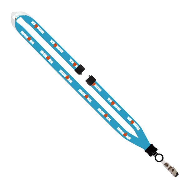 1/2" Dye-Sublimated Lanyard with Plastic Clamshell and Plastic O-Ring 19