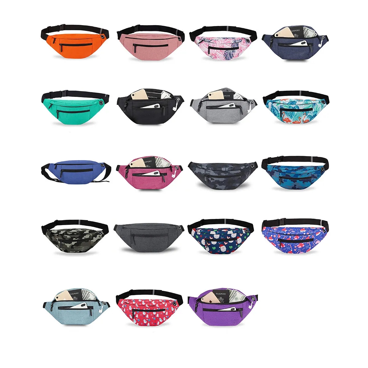 Large Crossbody Fanny Pack with 4 Pockets 4