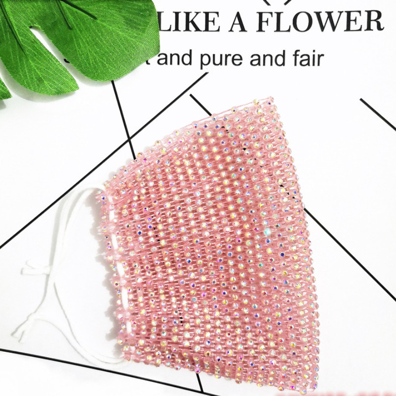 Fashion diamond mouth medical protection face mask 4