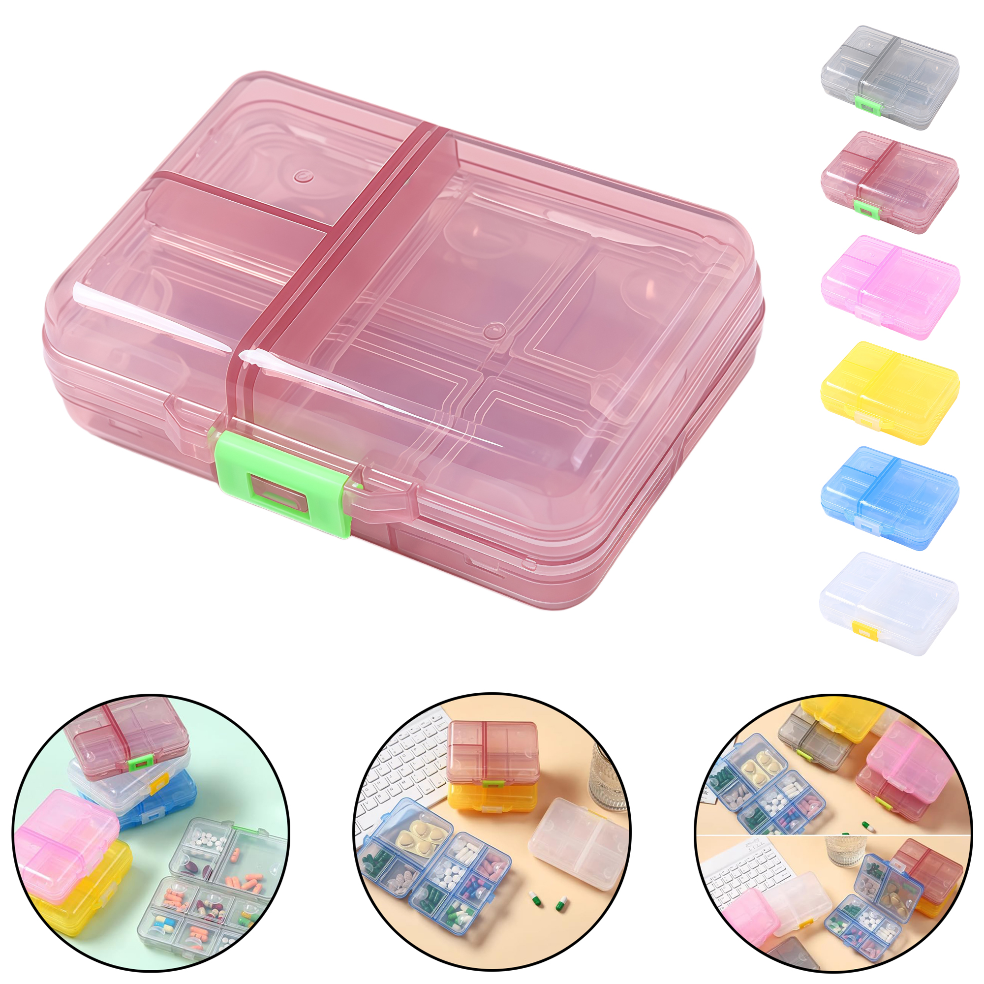 9-Compartment Portable Pill Organizer 3