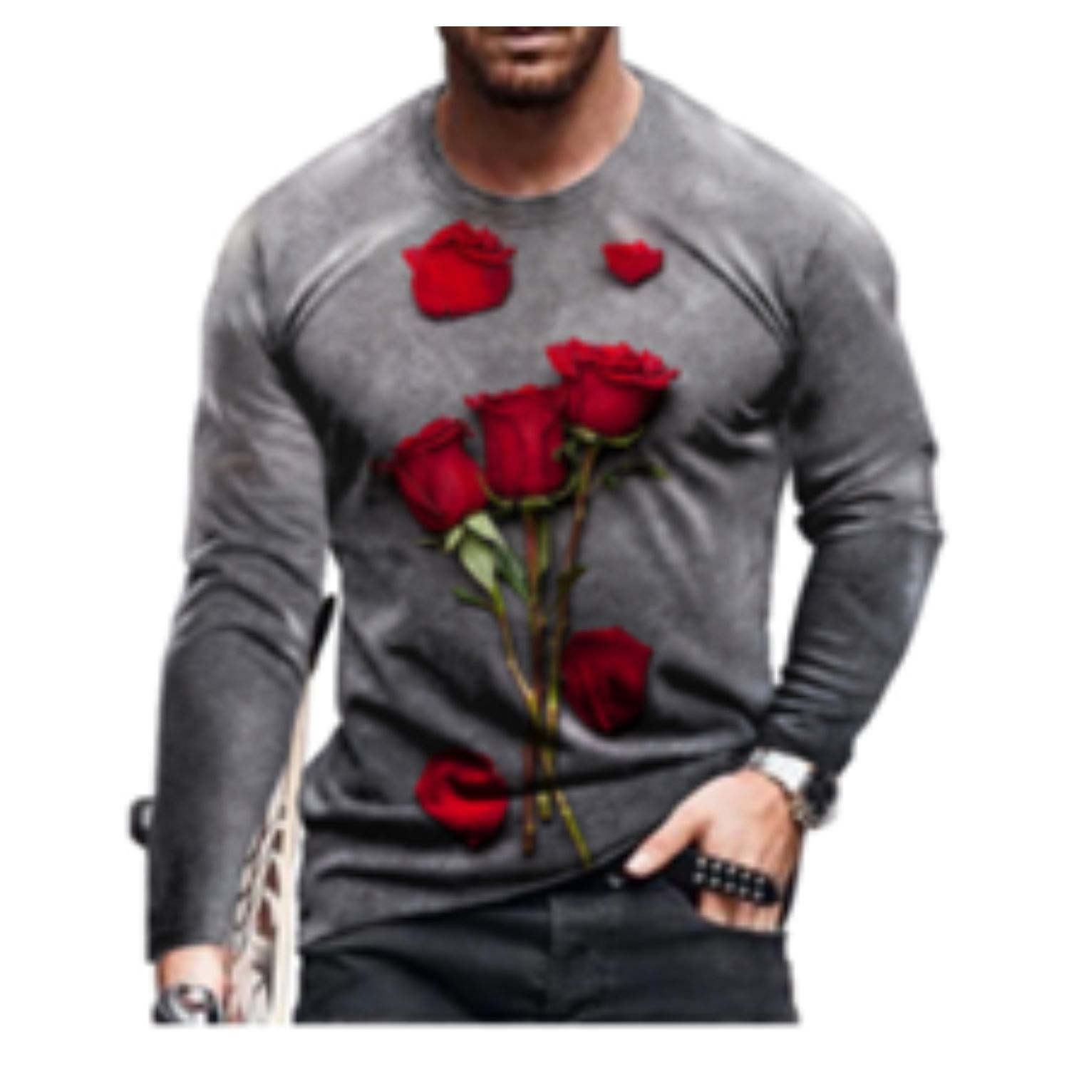 200G Modal Performance Men's long sleeve T-shirt, breathable 1