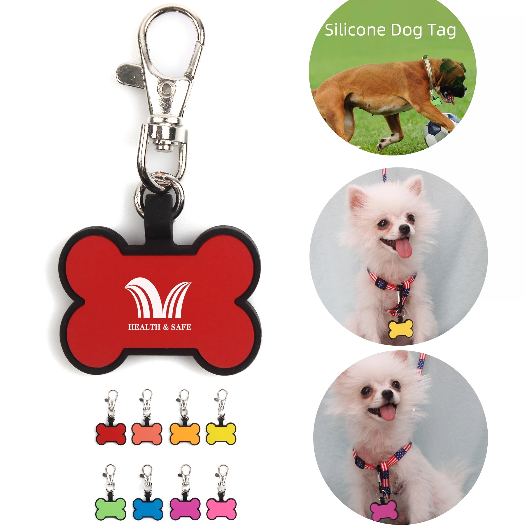 Silicone Bone-Shaped Dog Tag 3