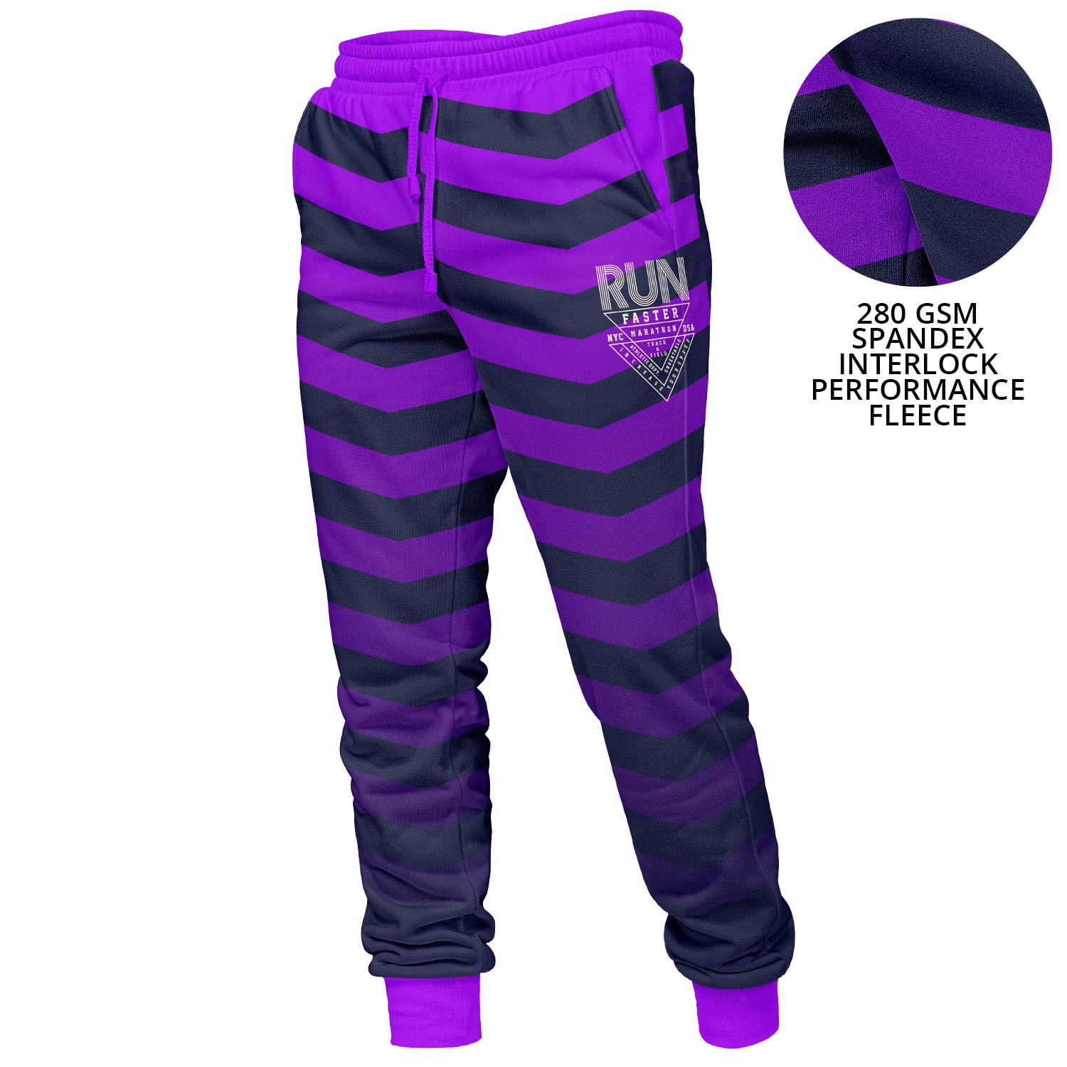 Men's 280GSM Spandex Interlock Fleece Sweatpants w/ Fade & Wrinkle Resistant 3