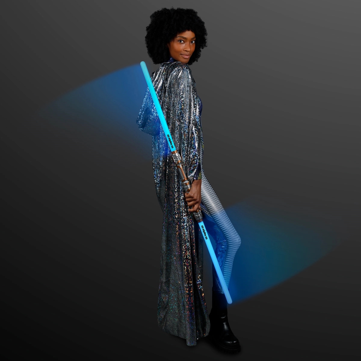 Double Sided Swords Sabers with Blue LEDs and Sounds 4