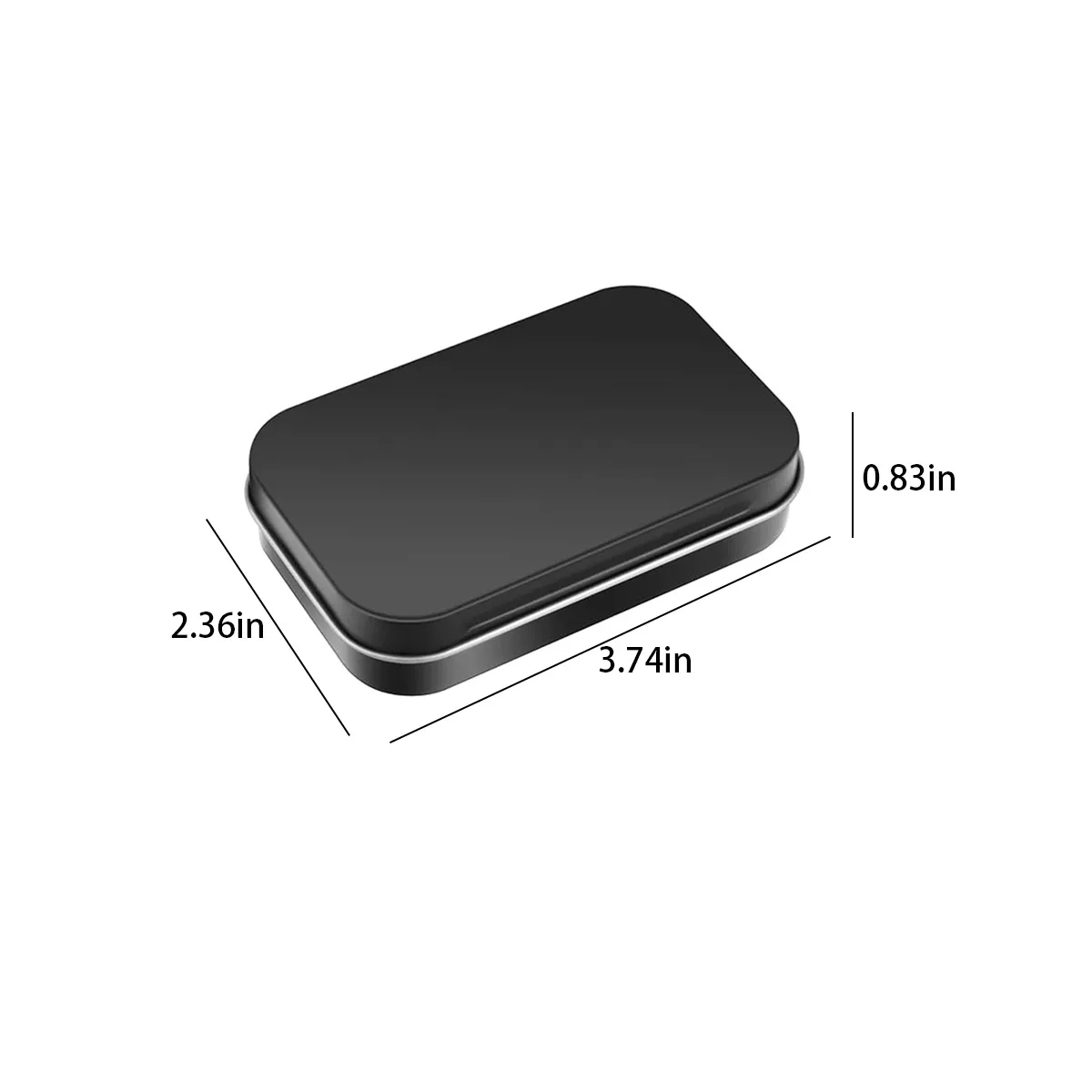 Metal Rectangular Mini Portable Storage Hinged Tin Box 3