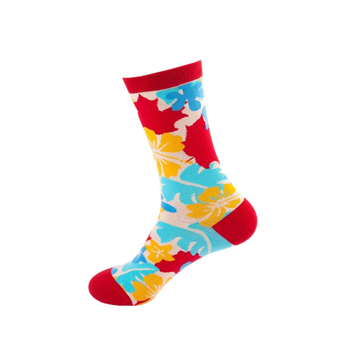Cotton Crew Socks with Jacquard Pattern 85