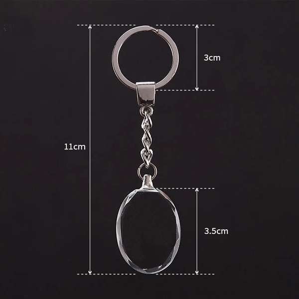2d Oval Crystal Keychain 5